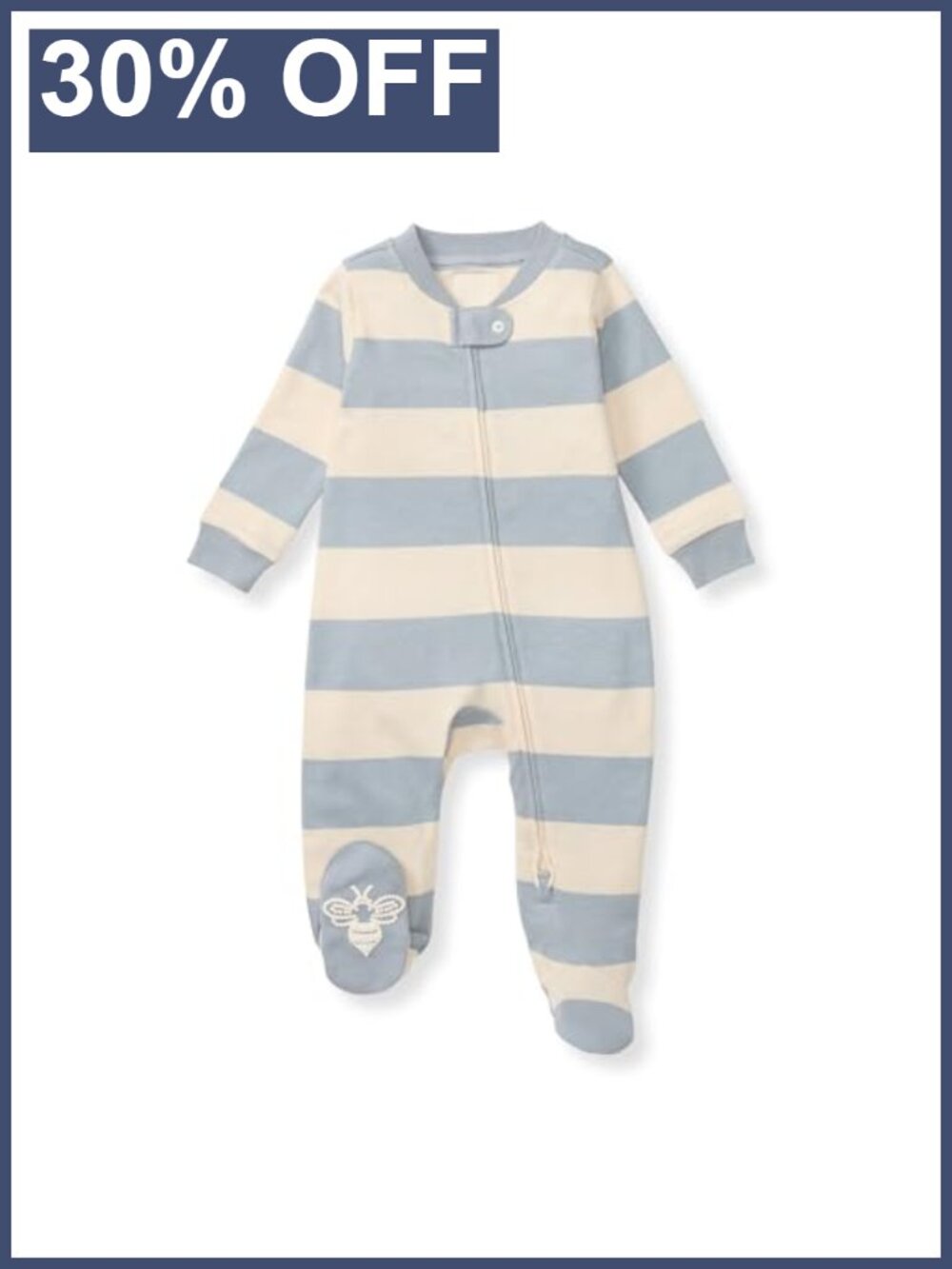 Organic Cotton Footed Pajamas Sleep & Play Baby Boys Zip Front